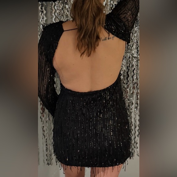 Black Sequin Dress - Picture 5 of 5